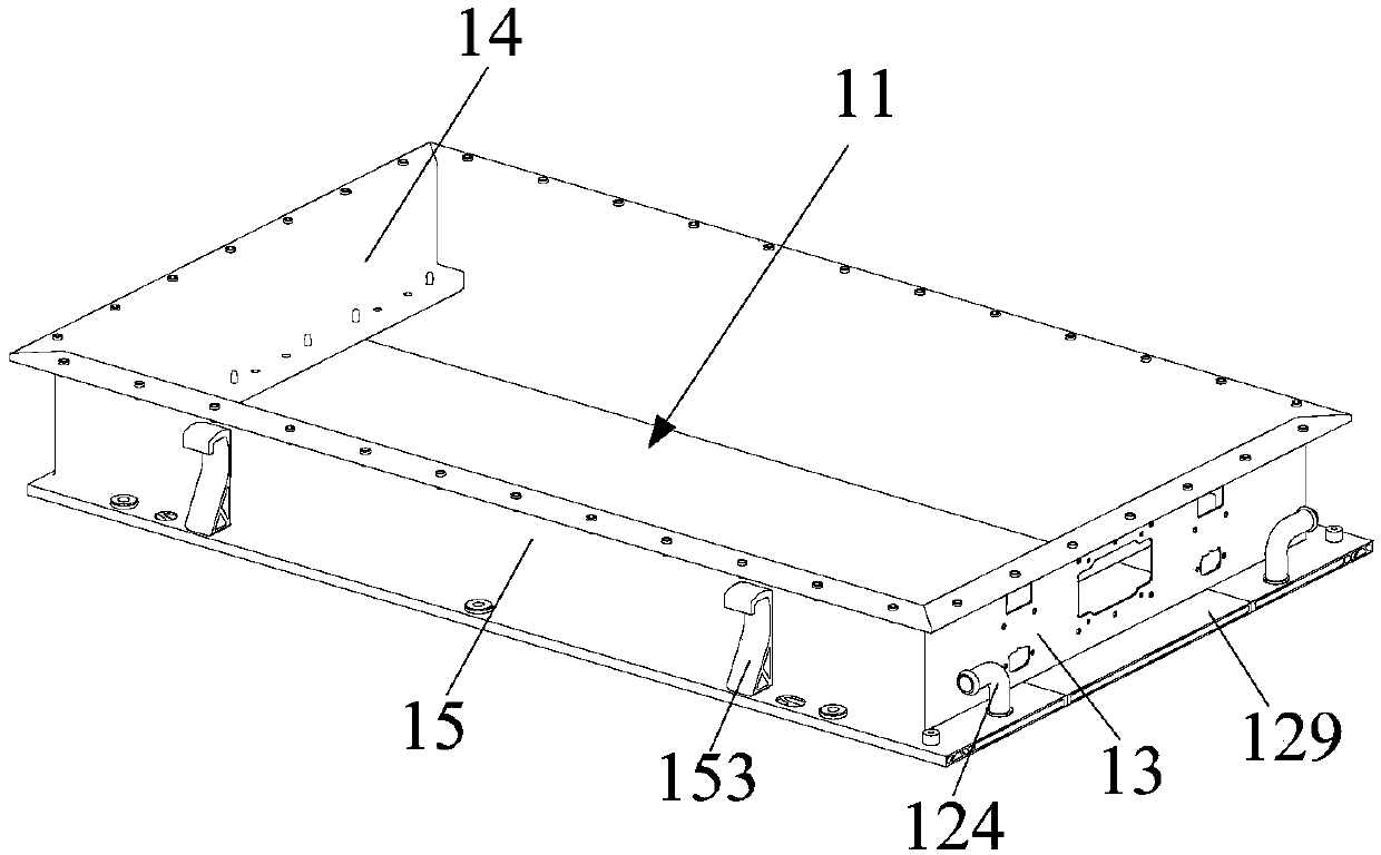 Integrated water-cooled power battery box