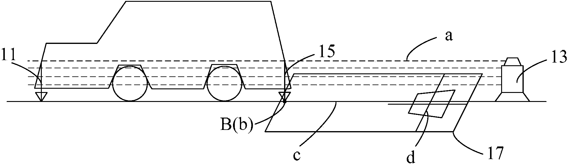 Device and method for demarcating rearview camera