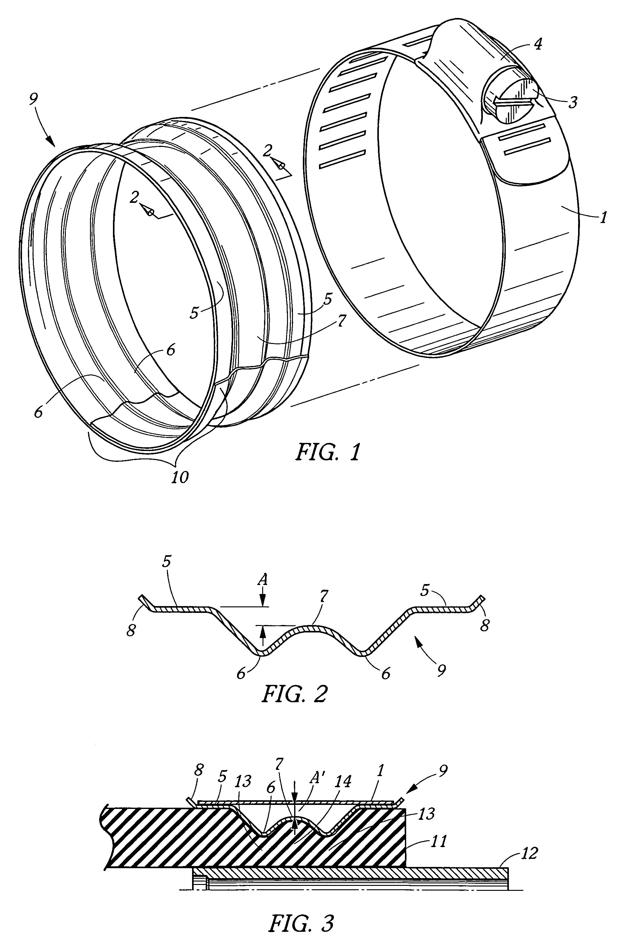 Hose clamp and spring liner