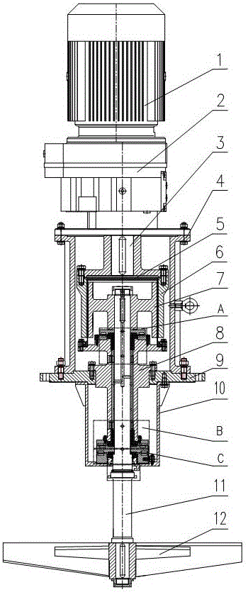 A low heat source magnetic stirring device