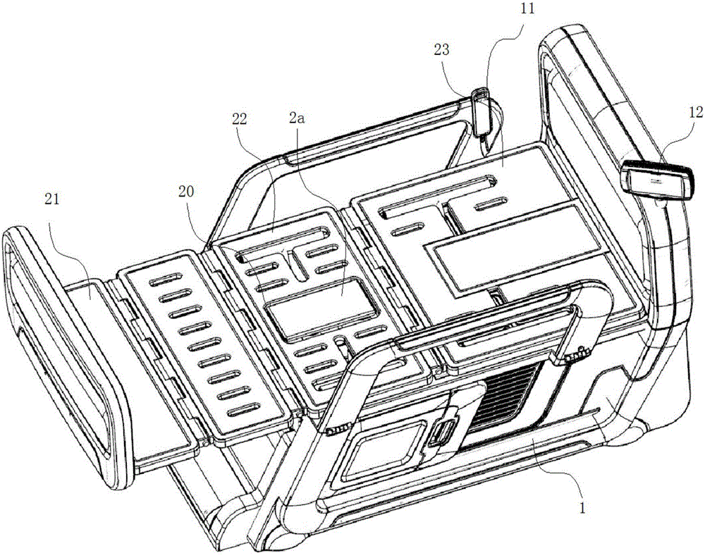 Excrete cleaning device for nursing bed