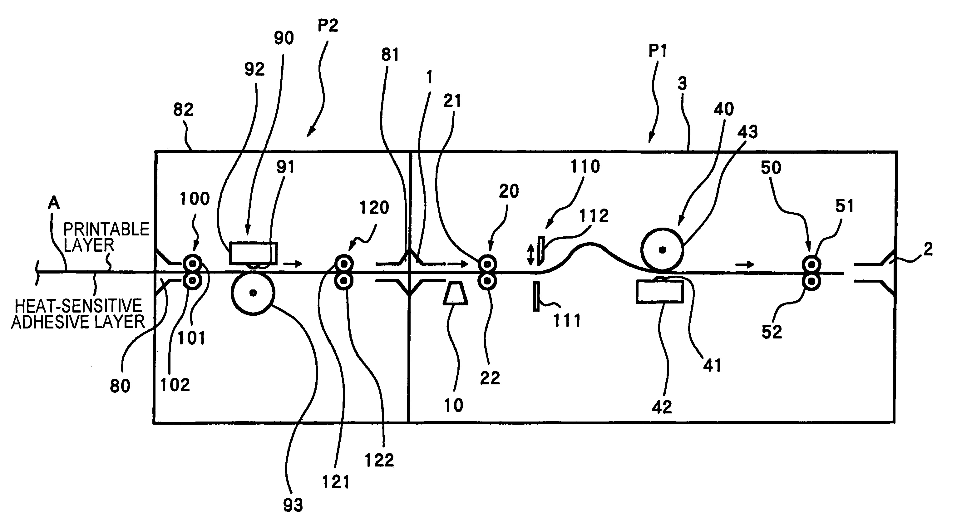 Thermal activation apparatus for a heat-sensitive adhesive sheet