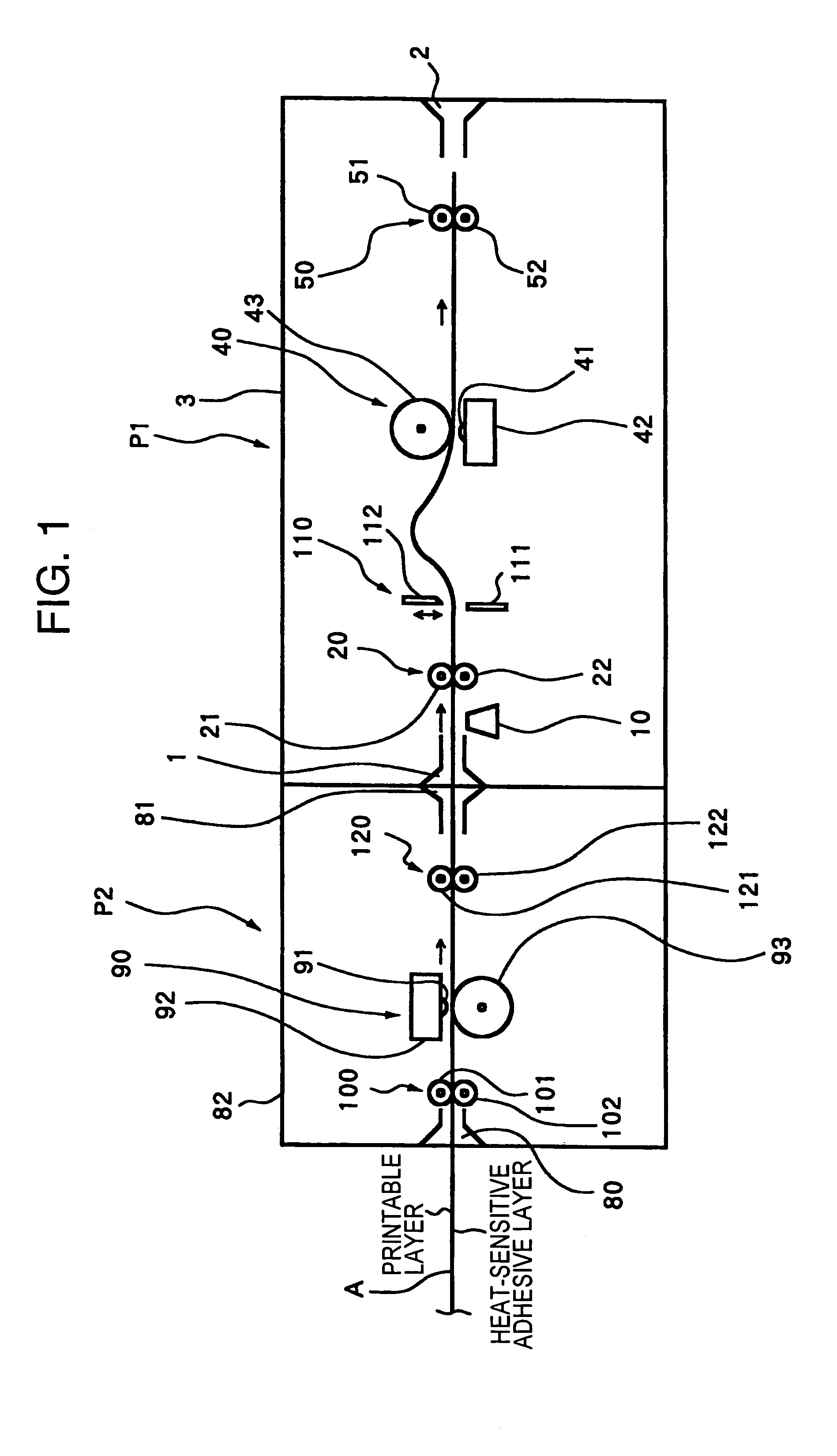 Thermal activation apparatus for a heat-sensitive adhesive sheet