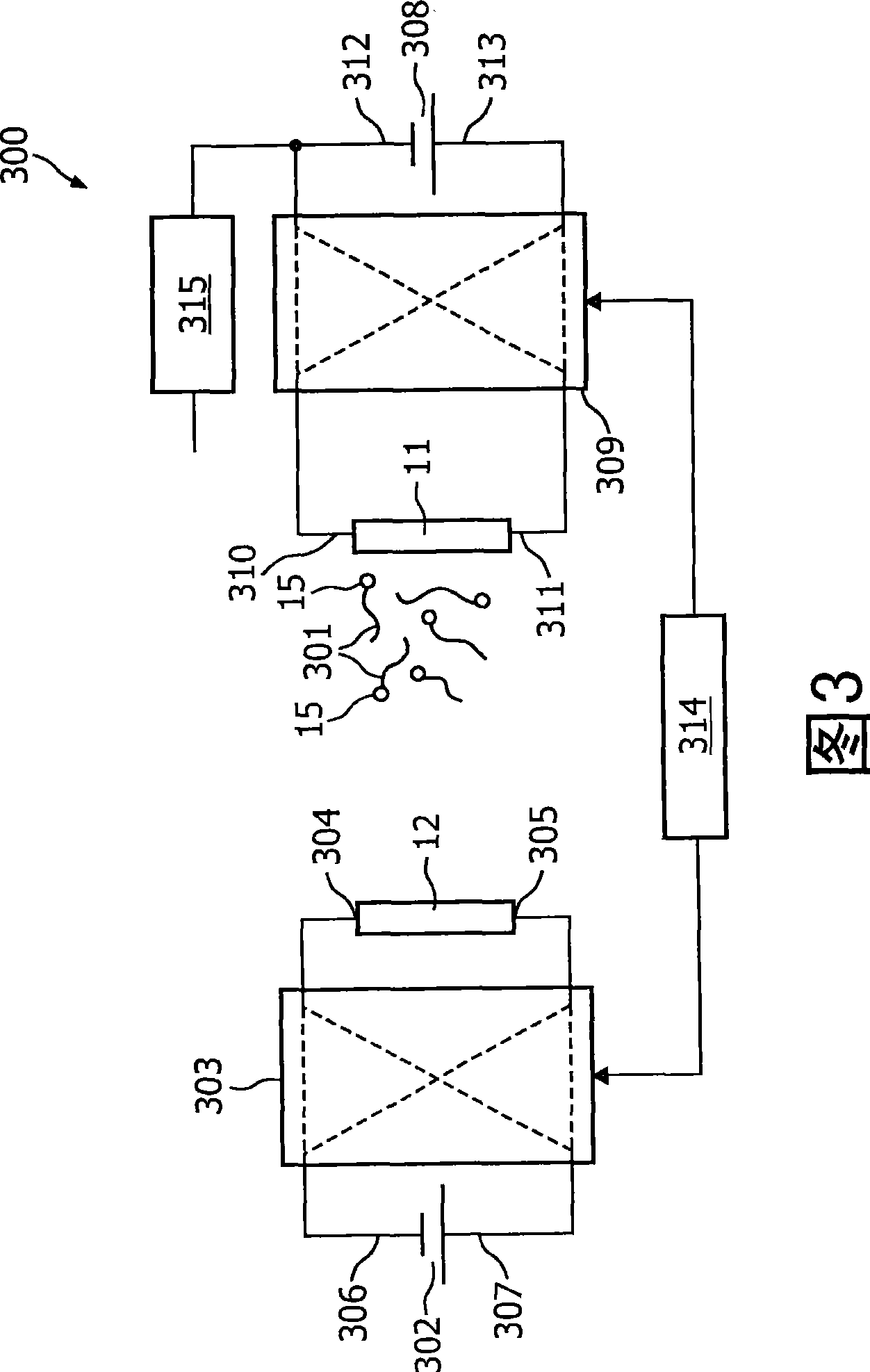 A magnetic sensor device for and a method of sensing magnetic particles