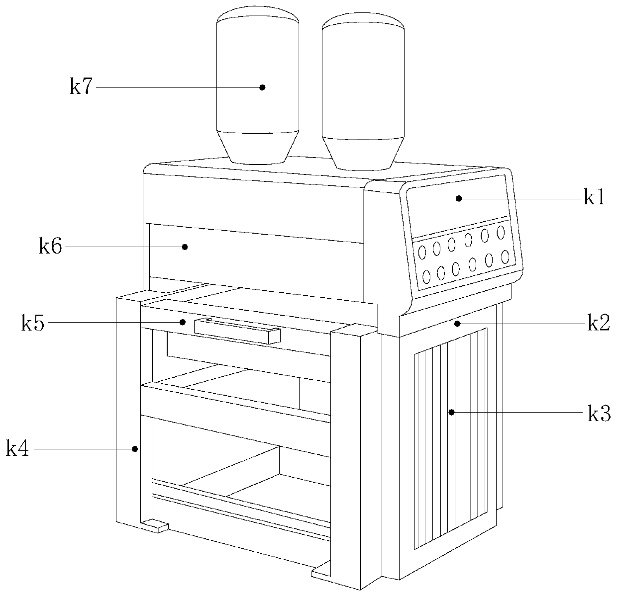 Workpiece paint spraying protection equipment adopting gliding flow guide principle