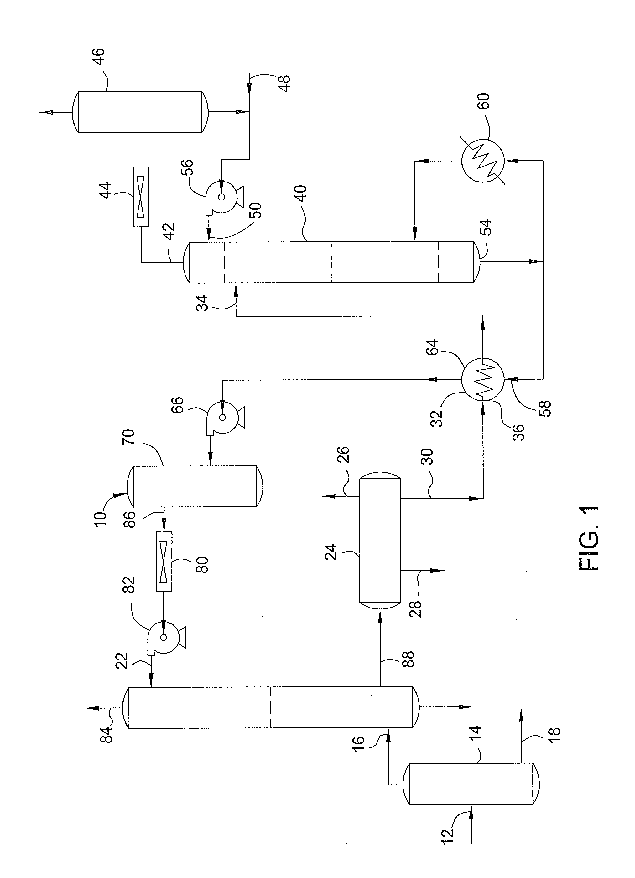 Method to decrease decomposition products in solutions that absorb acidic gases such as carbon dioxide and the like in the presence of oxygen