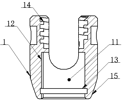 Polyaxial pedicle screw fixing device with self-breaking screw