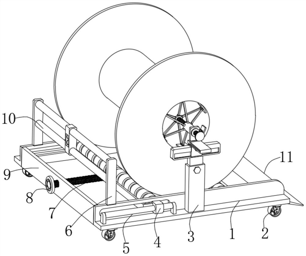 Electric wire and cable pay-off device for line