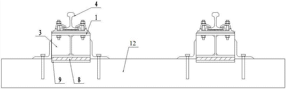 A temporary rail support device for the removal and replacement of the support layer of railway ballastless track