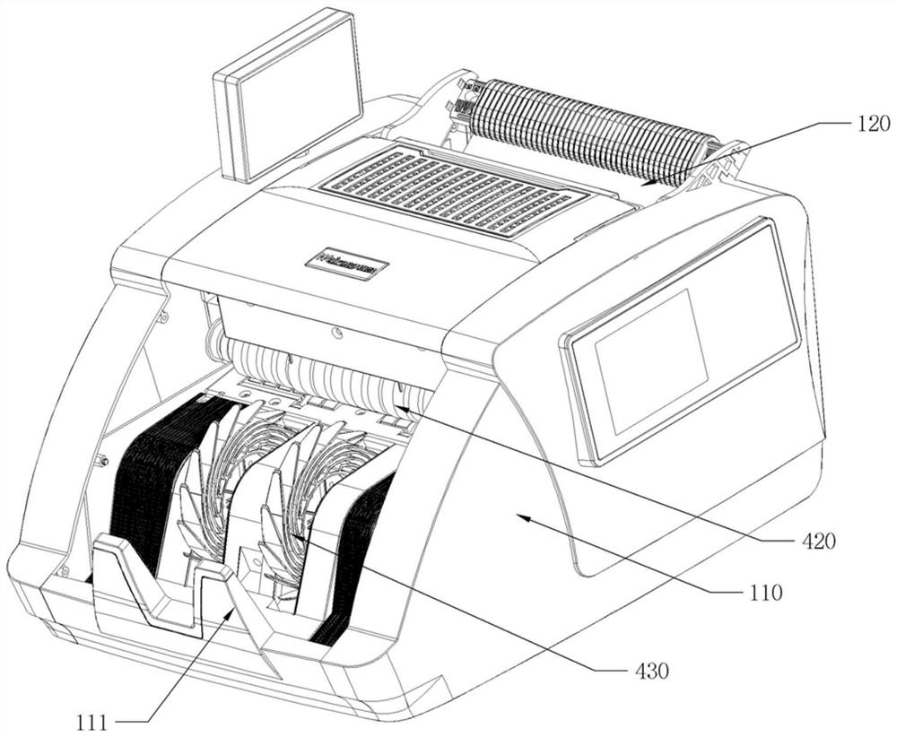 Mercury lamp sterilization device of currency count machine and currency count machine thereof