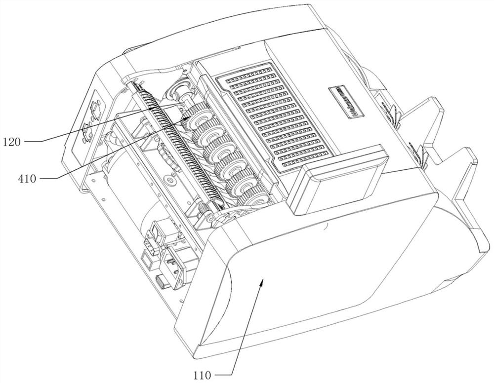 Mercury lamp sterilization device of currency count machine and currency count machine thereof