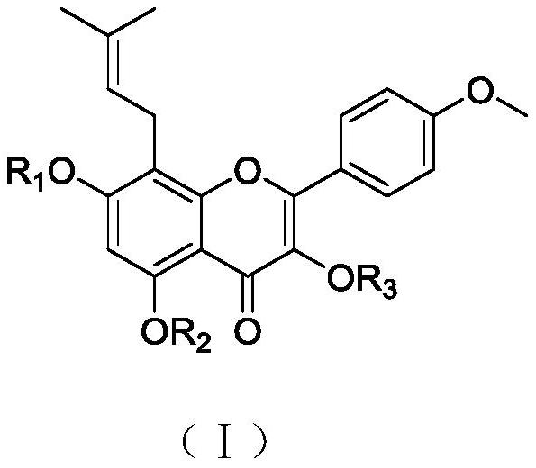 Phosphate ester derivative of herba epimedii as well as preparation method and application of phosphate ester derivative