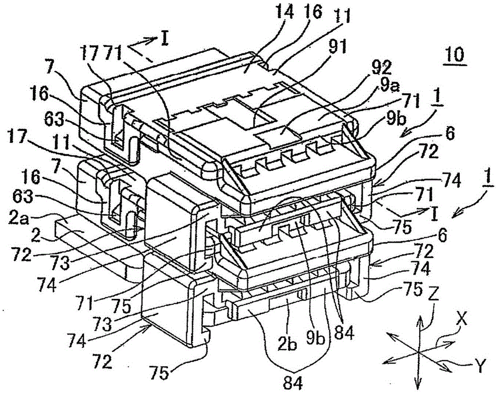 Connector and fixing structure for fixing connector to support member