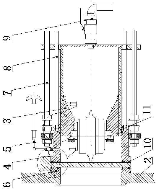 Normal-pressure hobbing cutter changing device