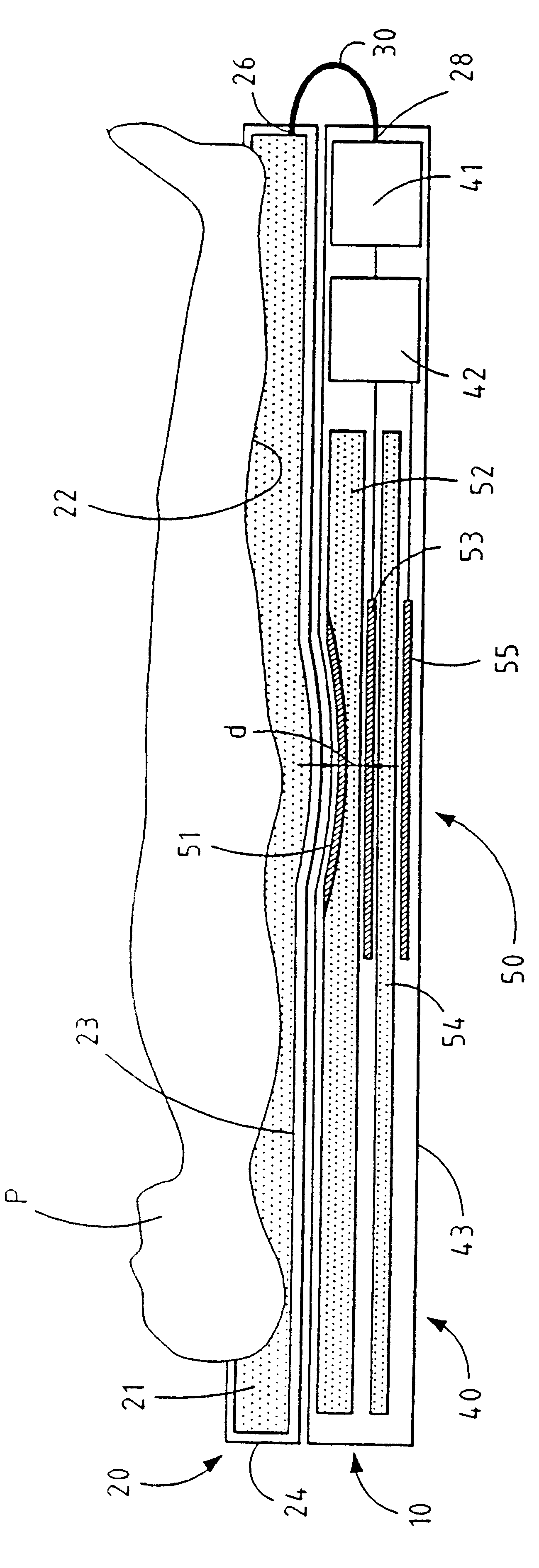 Method and apparatus for supporting an element to be support, in particular the body of a patient, the apparatus having a support device independent from the control device