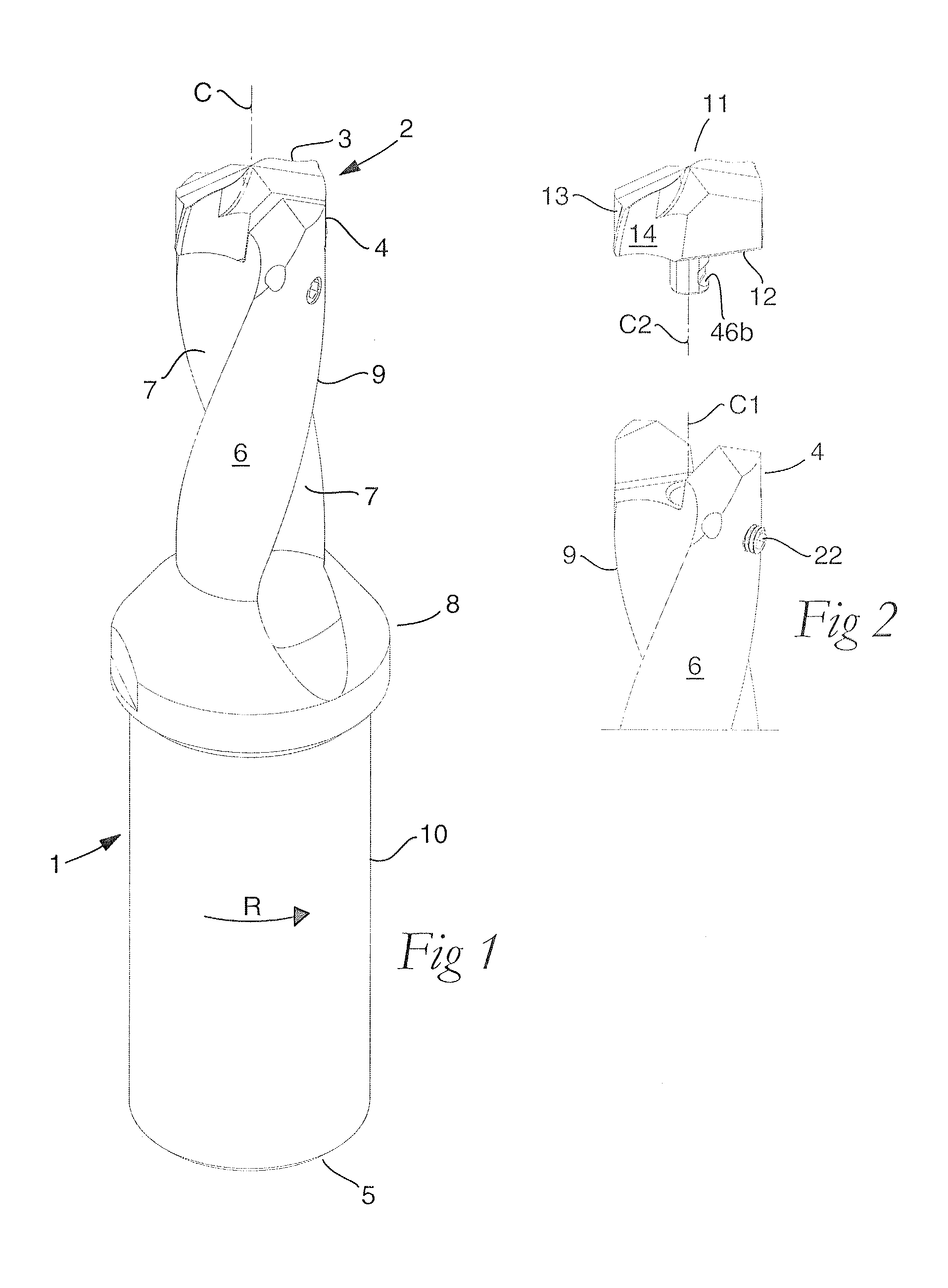 Rotatable tool for chip removing machining as well as a loose top and a basic body therefor