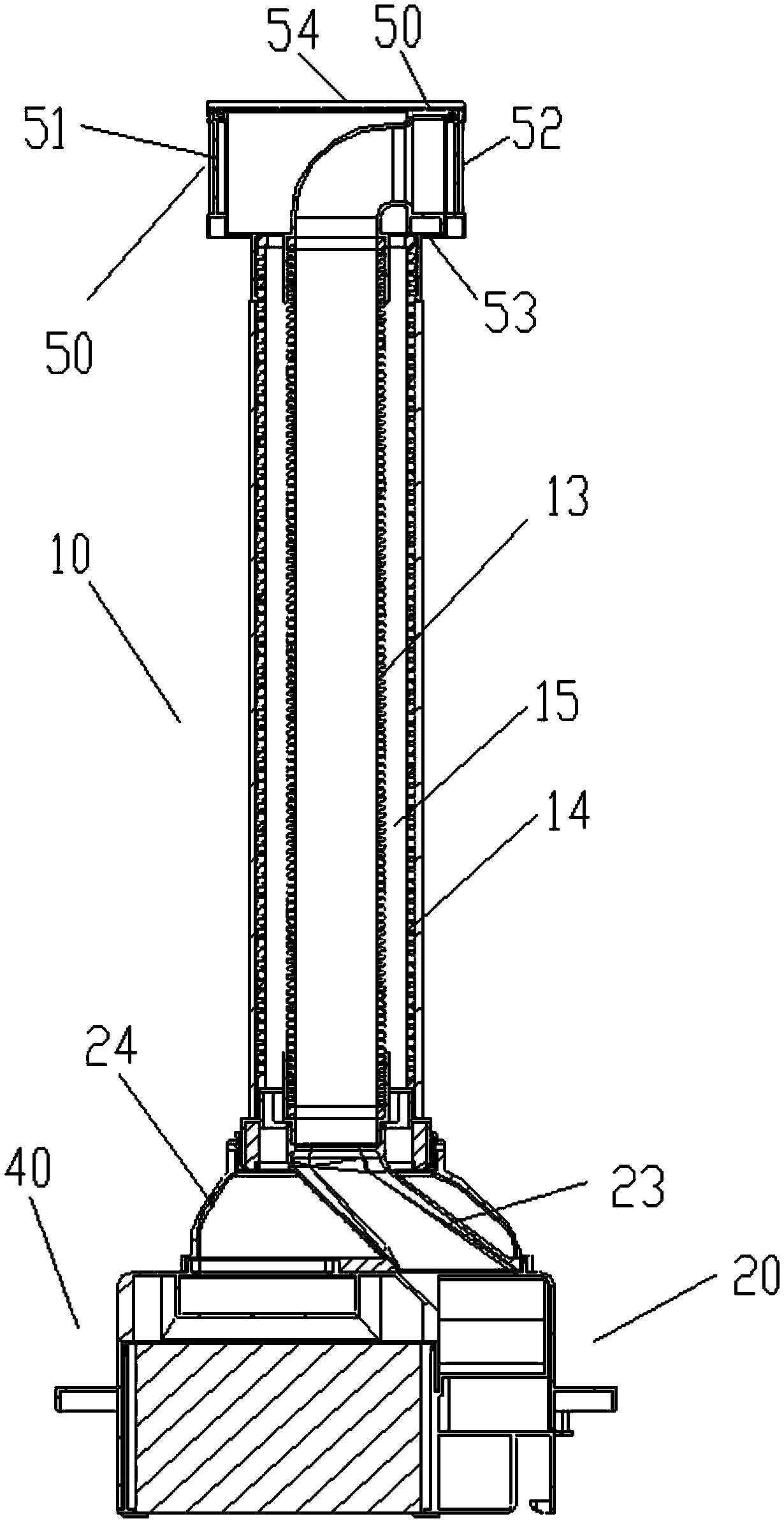 Outdoor connecting pipe structure and air conditioner indoor unit with same