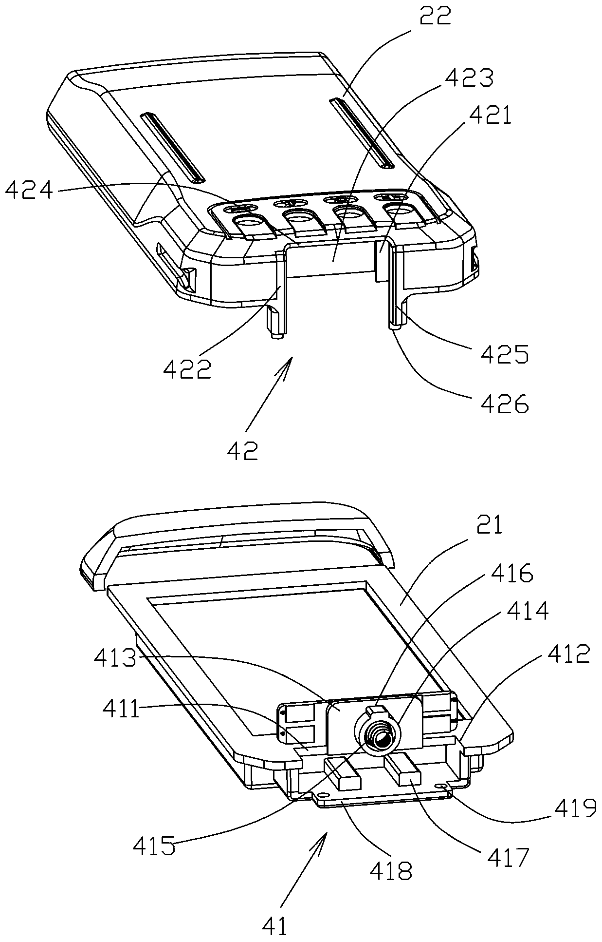 Battery assembly structure of interphone and assembly method thereof
