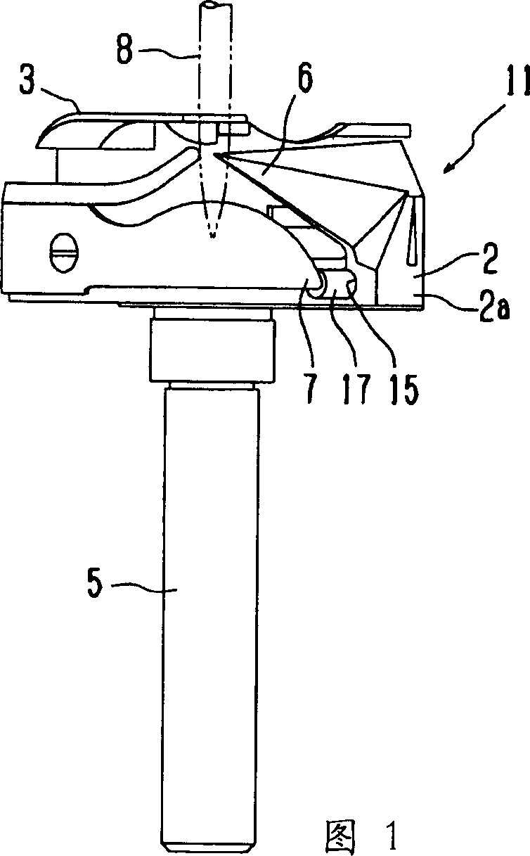 Horizontal bobbin case of sewing machine