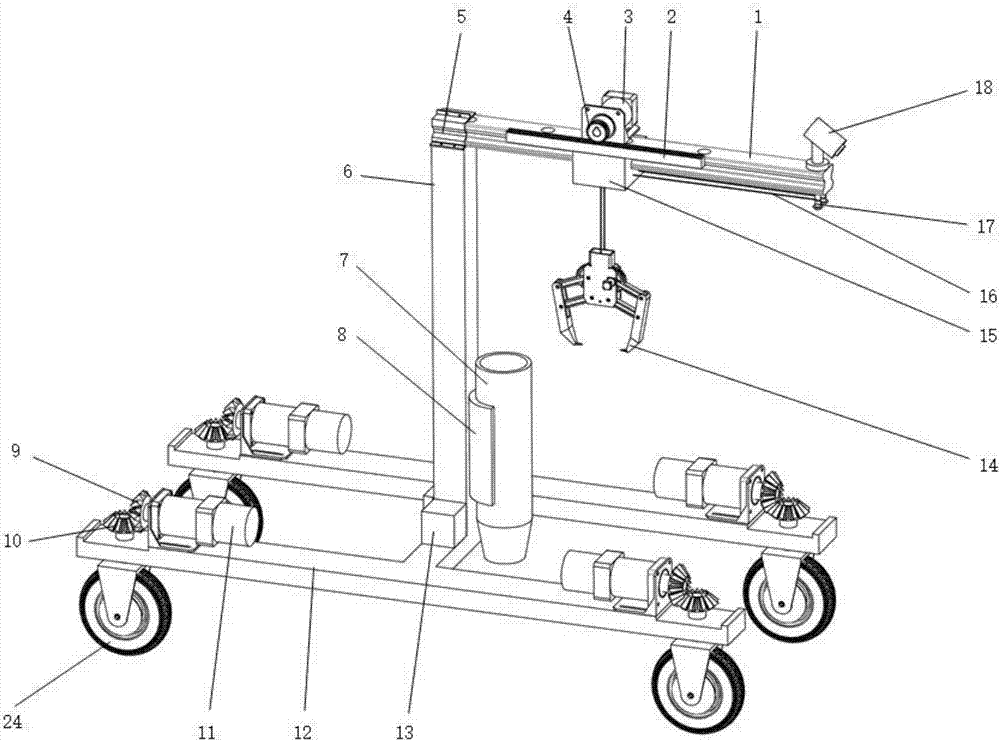 Shuttlecock automatic picking and stacking omnidirectional dolly