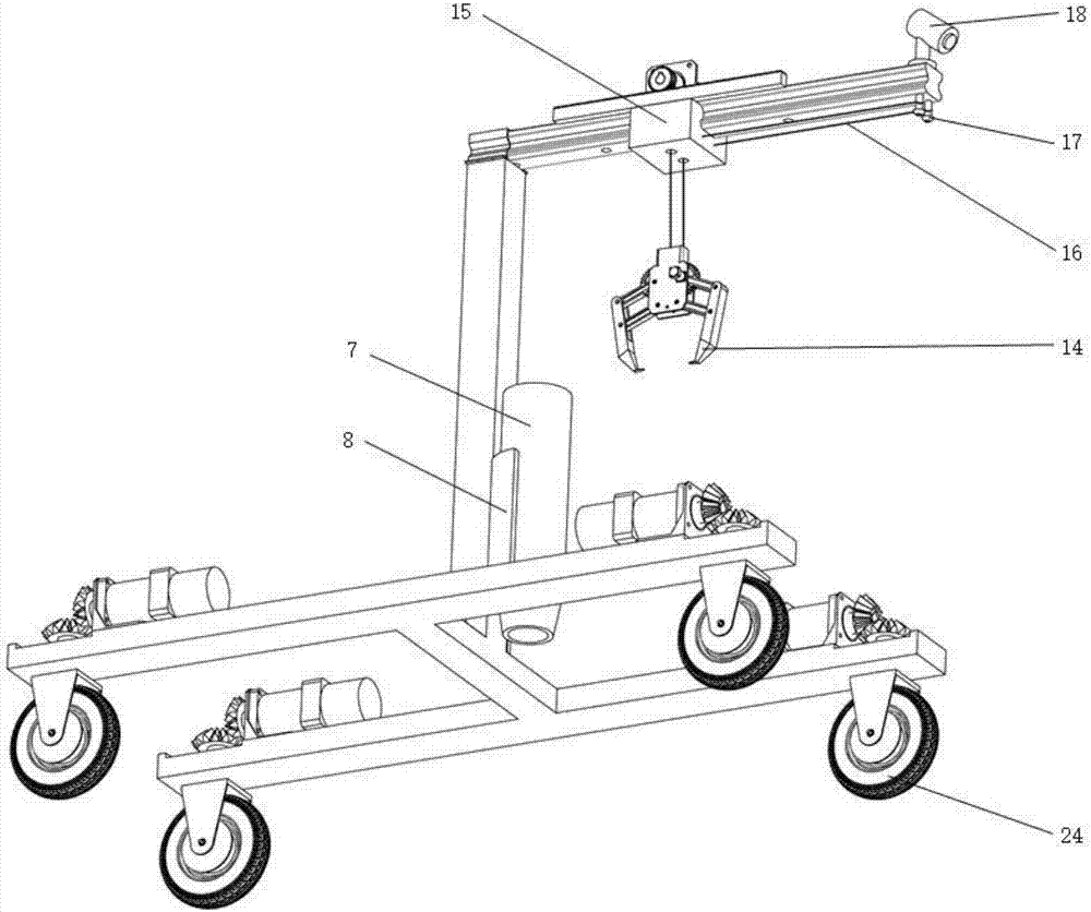 Shuttlecock automatic picking and stacking omnidirectional dolly