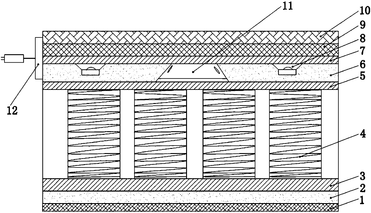 Multifunctional graphene sleep mattress with functions of intelligent heartbeat detection and music therapy