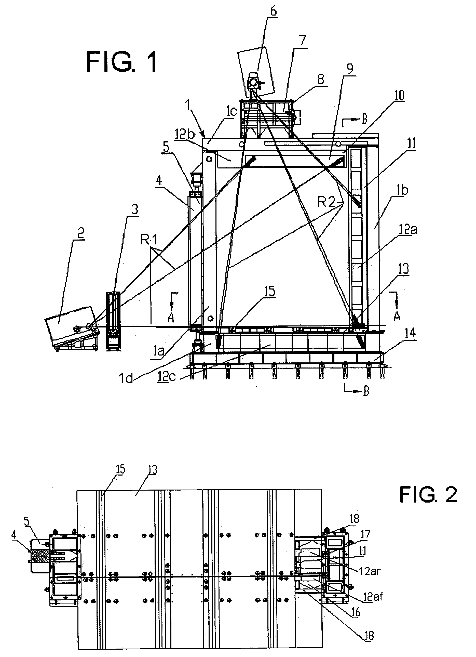 Double-radiant-source framework for container detecting system