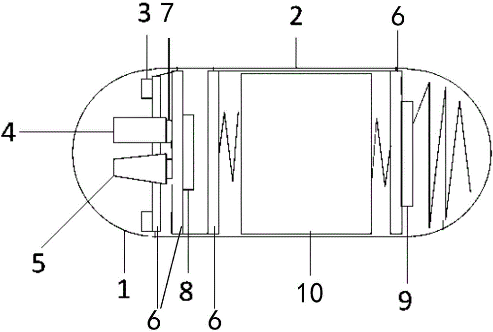 Twin-lens capsule endoscope and working system thereof