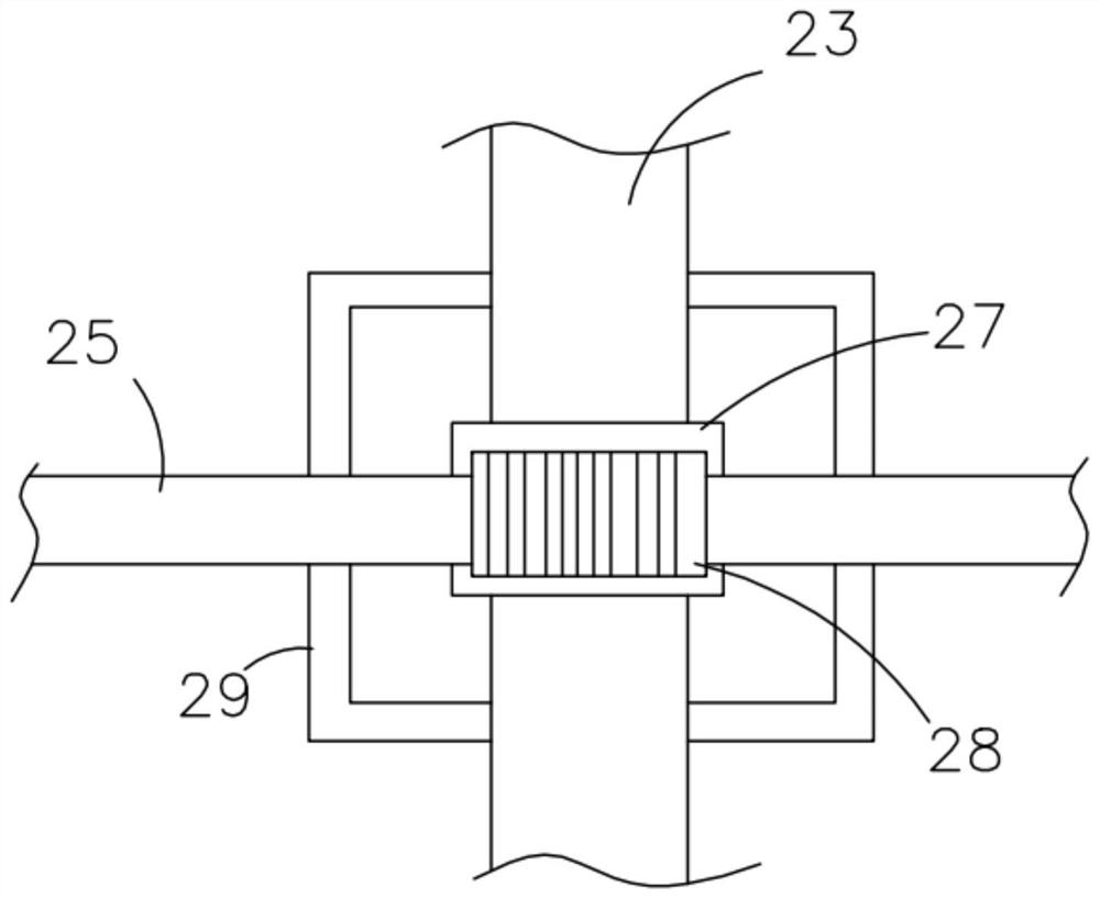 Band sawing machine discharging device and band sawing machine applying same