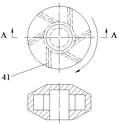 Vertical screening-net-free discharging medium stirring mill