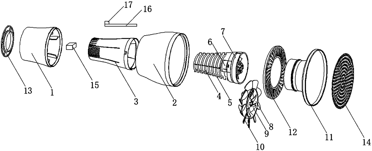 Hair dryer capable of sucking water