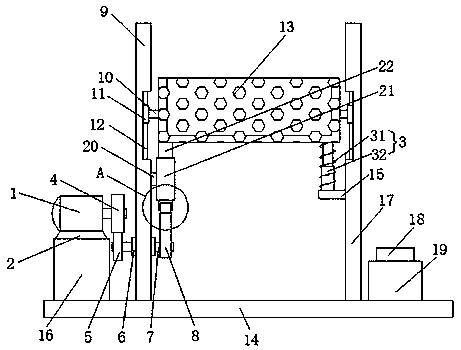 Bean sprout peeling device