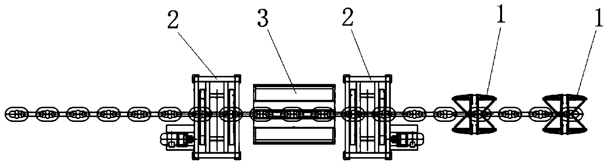 Anchor chain welding gear system
