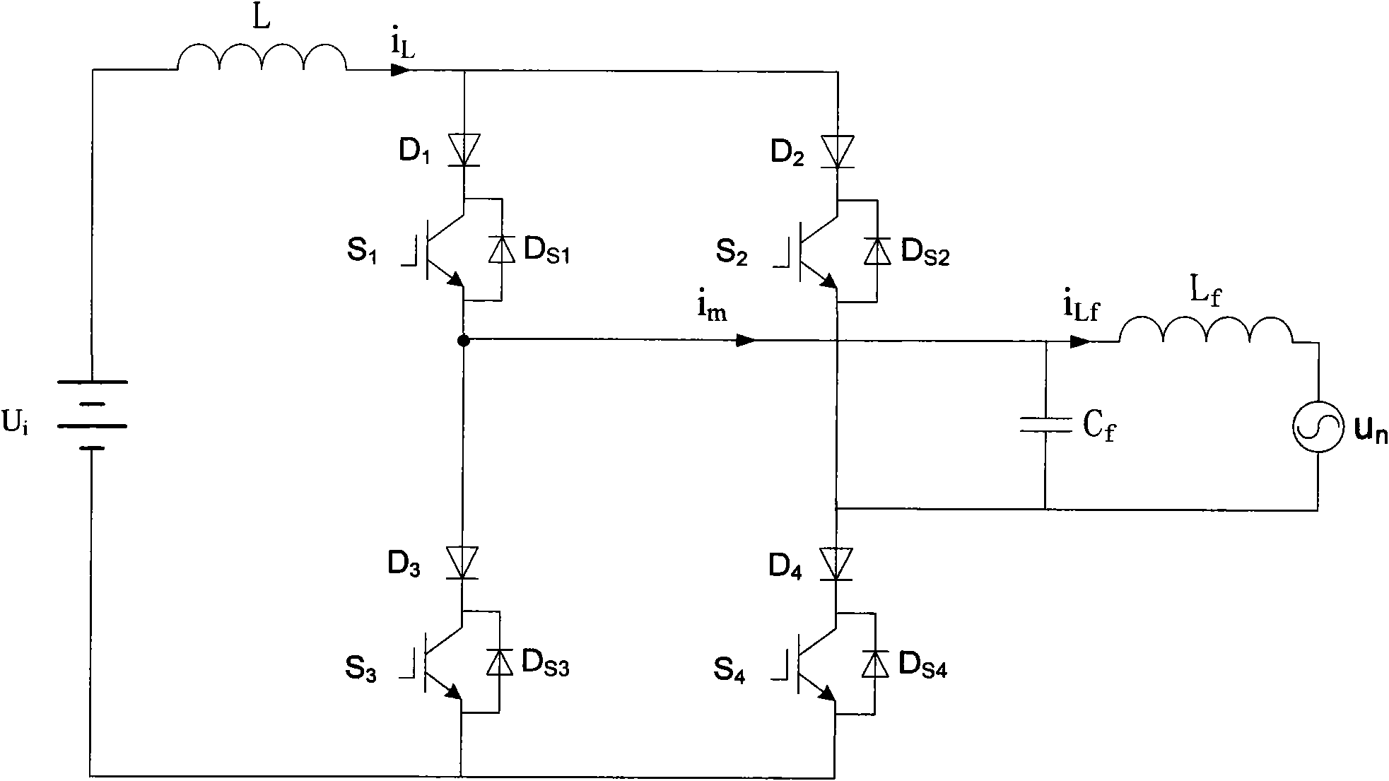 Nonlinear pulse width modulation control device of single-phase current source grid-connected inverter