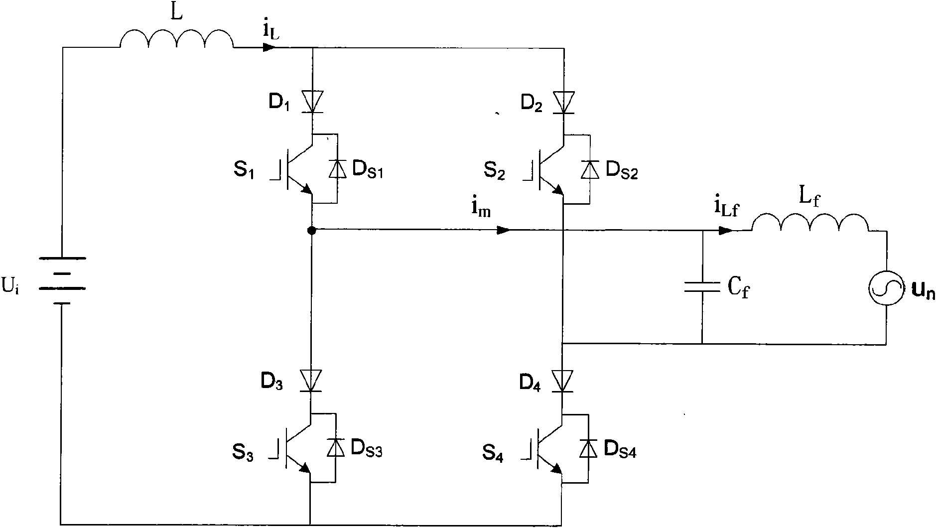 Nonlinear pulse width modulation control device of single-phase current source grid-connected inverter