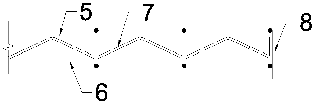 Fabricated two-way steel bar truss floorslab