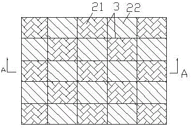 Flame-retarding coarse plaid fabric having distinct layers