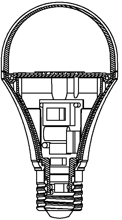 Sectional type LED dimming lamp without externally arranged dimmer and dimming method thereof