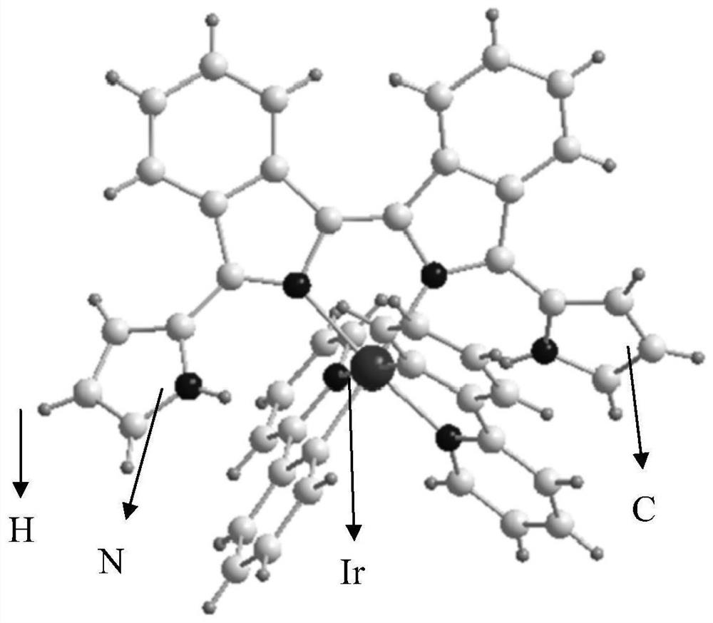 Diisoindole iridium (III) complex and preparation method thereof