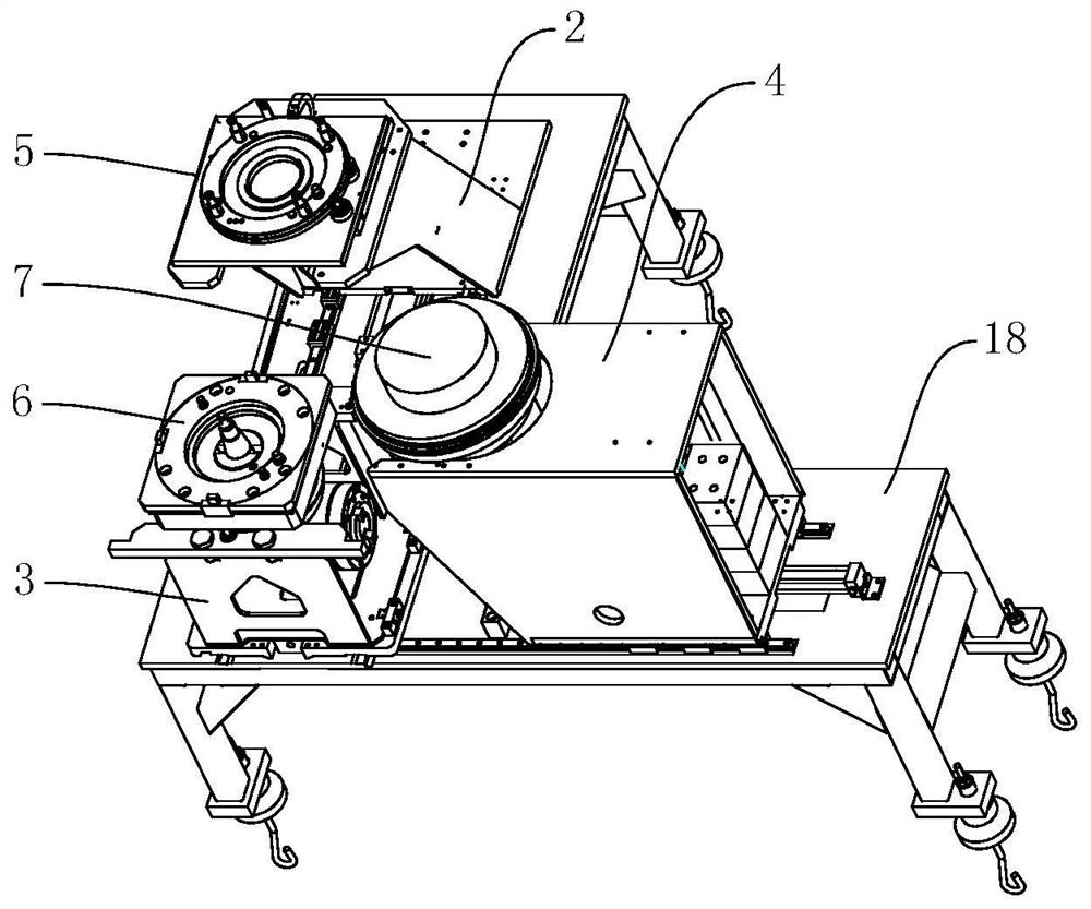 Three-station automatic head library