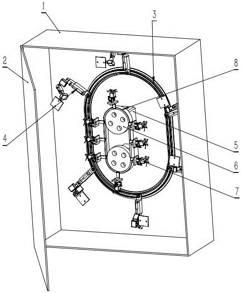 Power distribution cabinet with internal cyclic heat dissipation