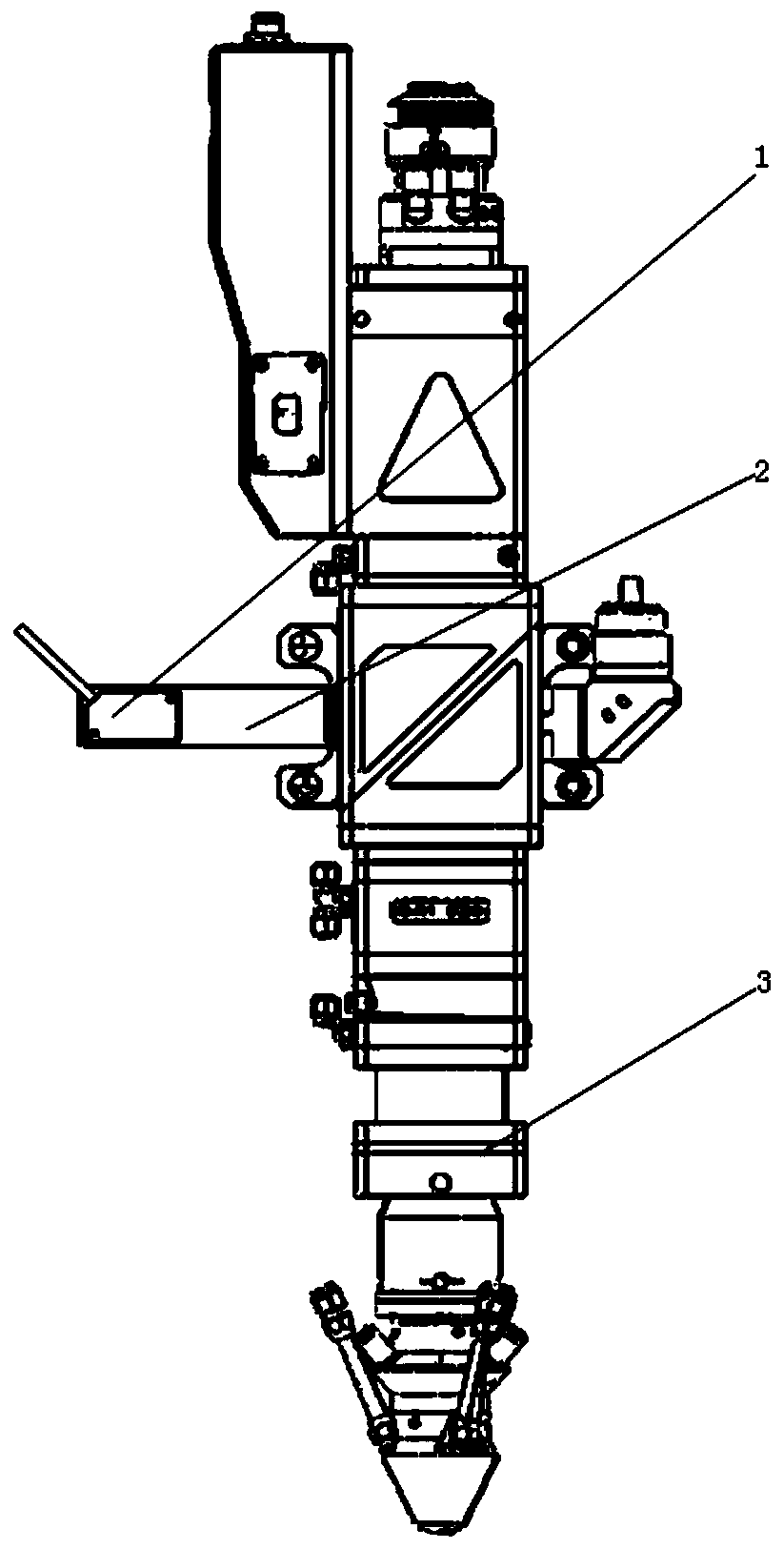 Dynamic adjusting method, device and system for height of laser head of laser cladding machine tool