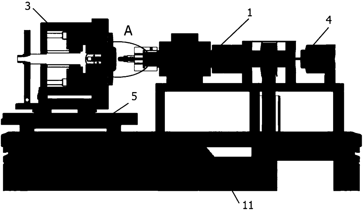 Pre-tightening force measuring device for threaded fastener of oil pipe joint