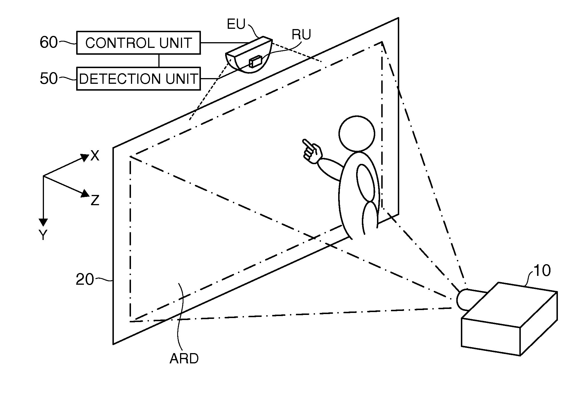 Optical detection device, display device, and electronic apparatus