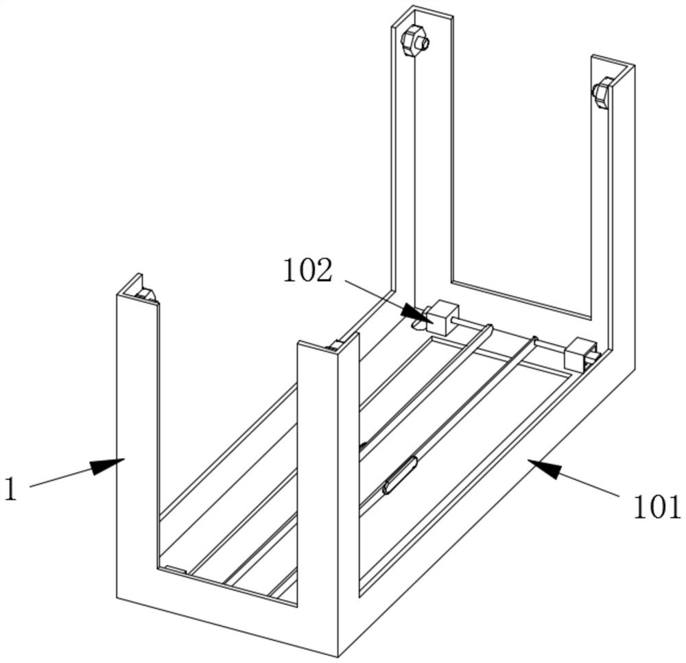 Leveling device for linear drainage ditch of bridge