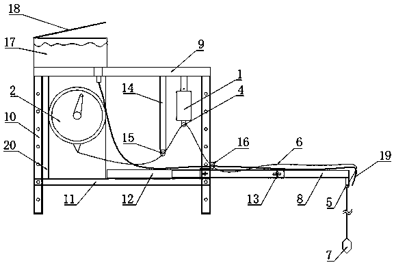 Concrete cast-in-place pile top elevation control device and using method thereof