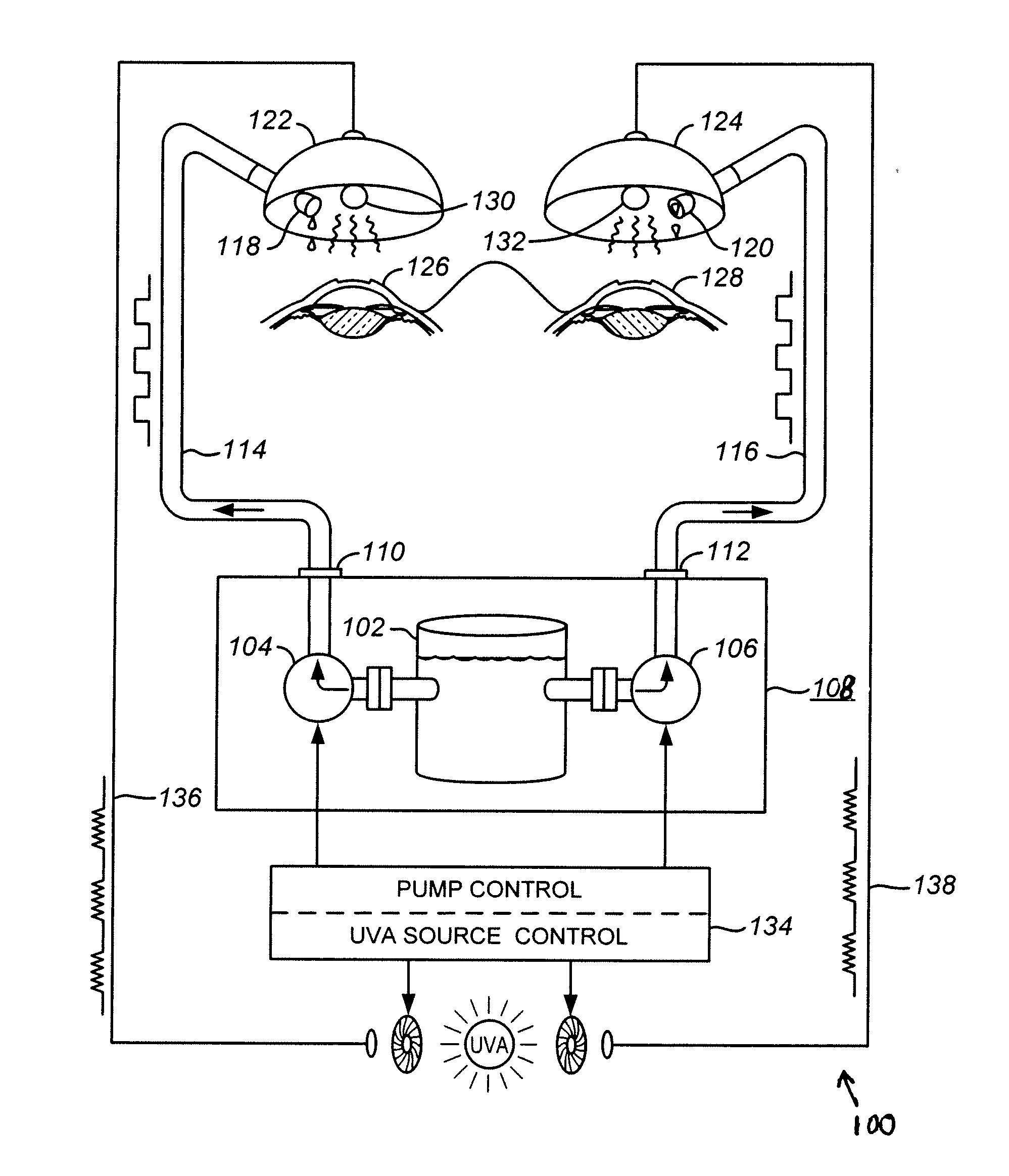 Deuterated water and riboflavin solution for extending singlet oxygen lifetimes in treatment of ocular tissue and method of use