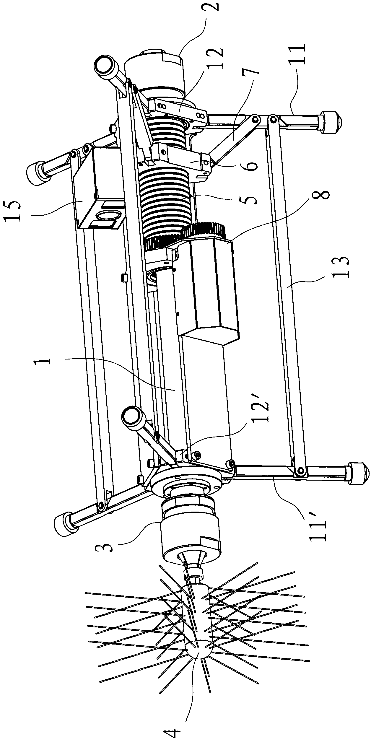 Robot for cleaning round pipelines