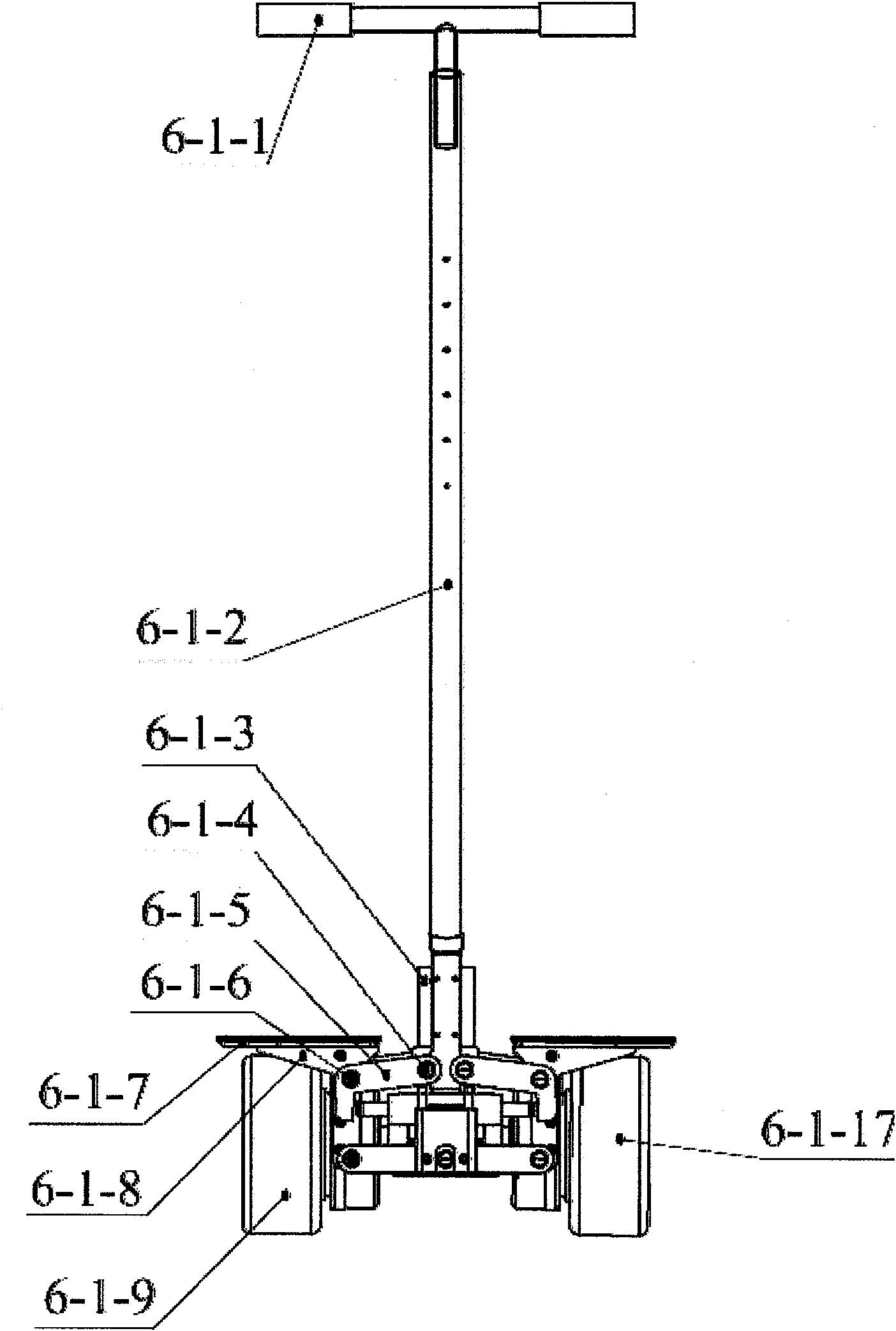 Small portable automatic gravity center control vehicle