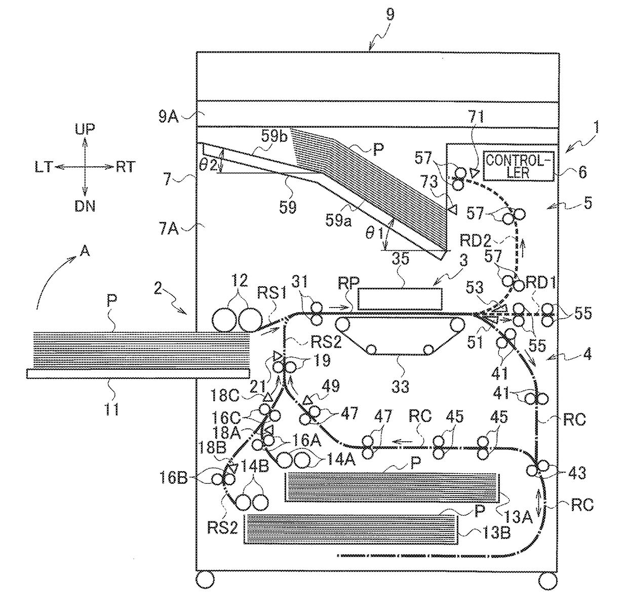 Printing apparatus capable of performing printing on partially-thick sheets